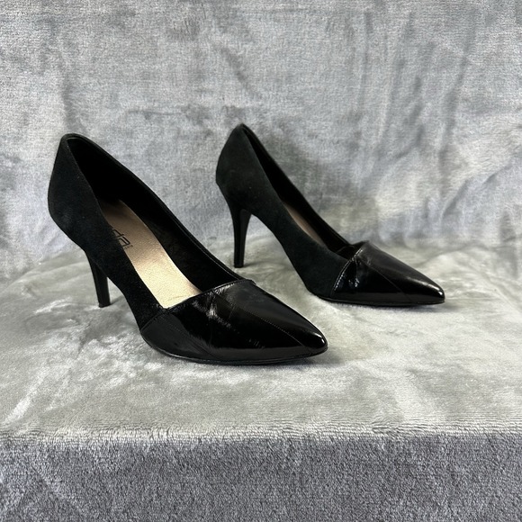 Moda Spana Heels Women's 10 Black Stiletto Pointed Toe - Picture 1 of 11